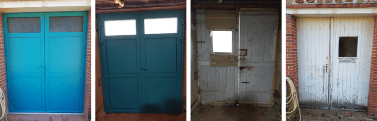 Exemple avant/après remplacement porte de garage